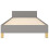 VidaXL (light grey, 3ft single) vidaXL Bed Frame with Headboard Mattress Foundation Upholstered Bed Fabric 5