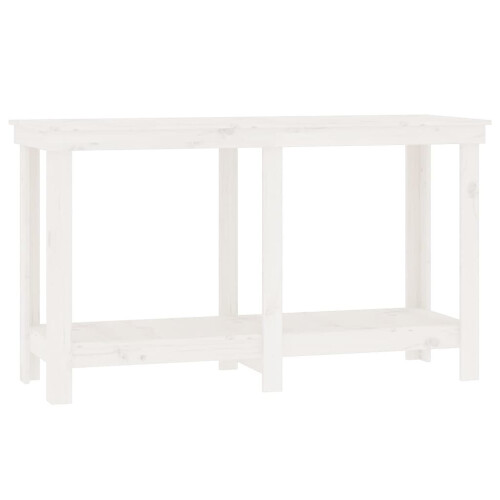 VidaXL (white, 140 x 50 x 80 cm) vidaXL Solid Wood Pine Work Bench Working Storage Table Multi Colours/Sizes 1