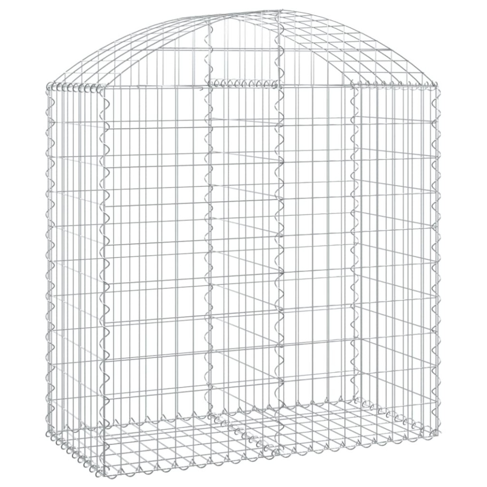Vidaxl (100 X 50 X 100/120 Cm) Arched Gabion Basket Galvanised Iron Mesh Wire Stone Basket Multi Sizes