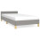 VidaXL (light grey, 3ft single) vidaXL Bed Frame with Headboard Mattress Foundation Upholstered Bed Fabric 1