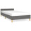 VidaXL (dark grey, 3ft single) vidaXL Bed Frame with Headboard Mattress Foundation Upholstered Bed Fabric 2
