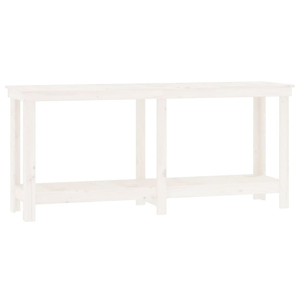 Vidaxl (, 180 X 50 X 80 Cm) Solid Wood Pine Work Bench Working Storage Table Multi Colours/Sizes White