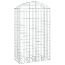 (100 x 50 x 160/180 cm) vidaXL Arched Gabion Basket Galvanised Iron Mesh Wire Stone Basket Multi Sizes