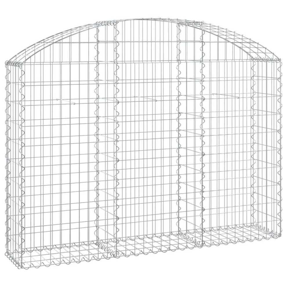 (150 x 30 x 100/120 cm) vidaXL Arched Gabion Basket Galvanised Iron Mesh Wire Stone Basket Multi Sizes