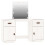 VidaXL (white) vidaXL Solid Wood Pine Dressing Table Set with LED Vanity Desk Multi Colours 6