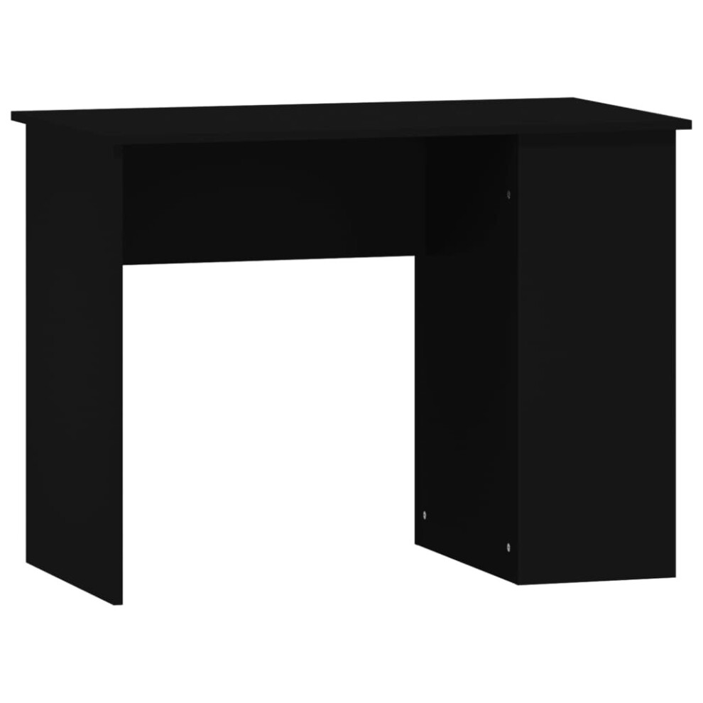 Vidaxl (Black) Desk Office Computer Desk Study Desk Writing Table Engineered Wood Black