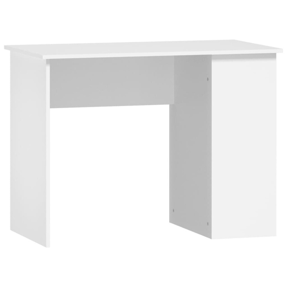 Vidaxl (White) Desk Office Computer Desk Study Desk Writing Table Engineered Wood White