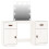 VidaXL (white) vidaXL Solid Wood Pine Dressing Table Set with LED Vanity Desk Multi Colours 2