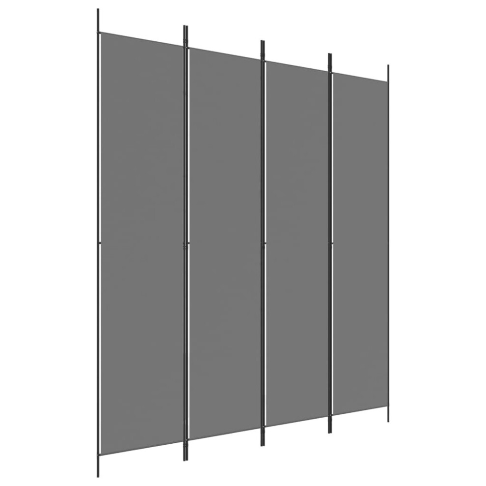 Vidaxl (, 200 X 220 Cm) 6-Panel Room Divider Fabric Privacy Screen Paravent Multi Colours/Sizes Anthracite