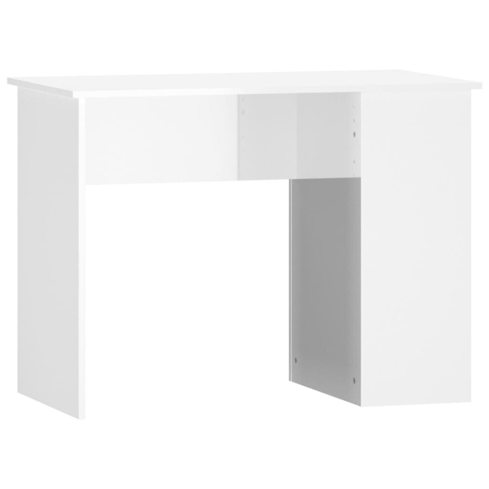 Vidaxl (High Gloss White) Desk Office Computer Desk Study Desk Writing Table Engineered Wood