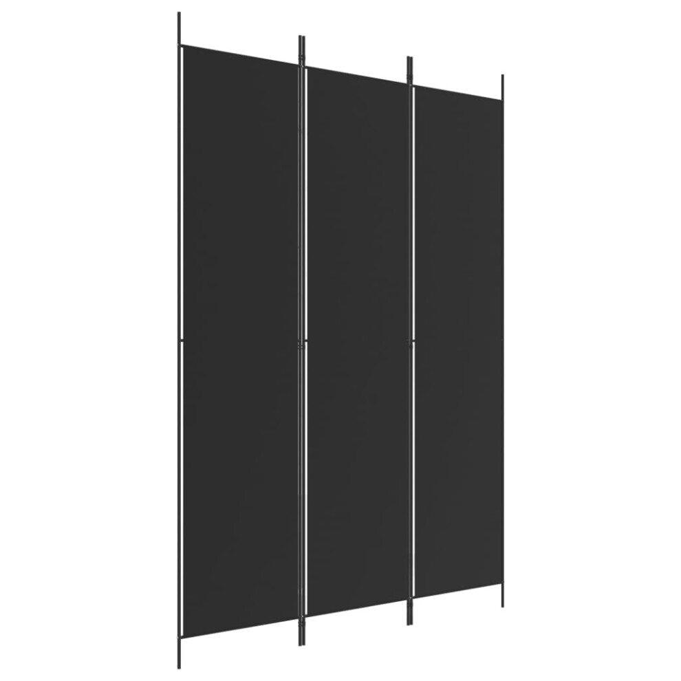 Vidaxl (, 150 X 220 Cm) 6-Panel Room Divider Fabric Privacy Screen Paravent Multi Colours/Sizes Black