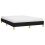 VidaXL (black, 25 cm/ 4ft6 double) vidaXL Bed Frame Mattress Foundation Bedroom Upholstered Bed Bedstead Fabric 3