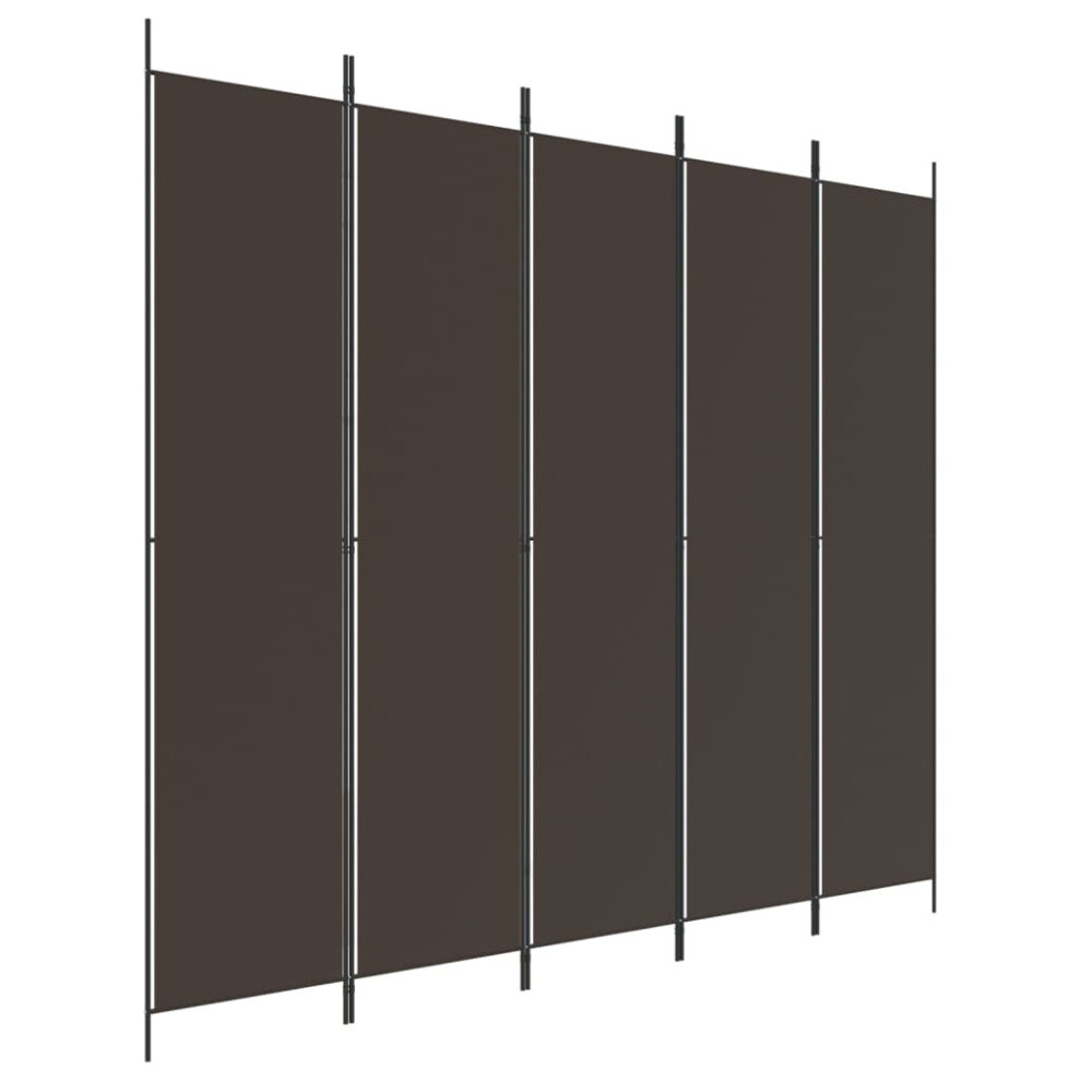 (brown, 250 x 220 cm) vidaXL 6-Panel Room Divider Fabric Privacy Screen Paravent Multi Colours/Sizes