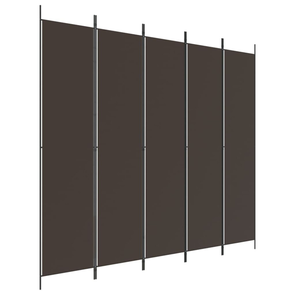 Vidaxl (Brown, 250 X 220 Cm) 6-Panel Room Divider Fabric Privacy Screen Paravent Multi Colours/Sizes