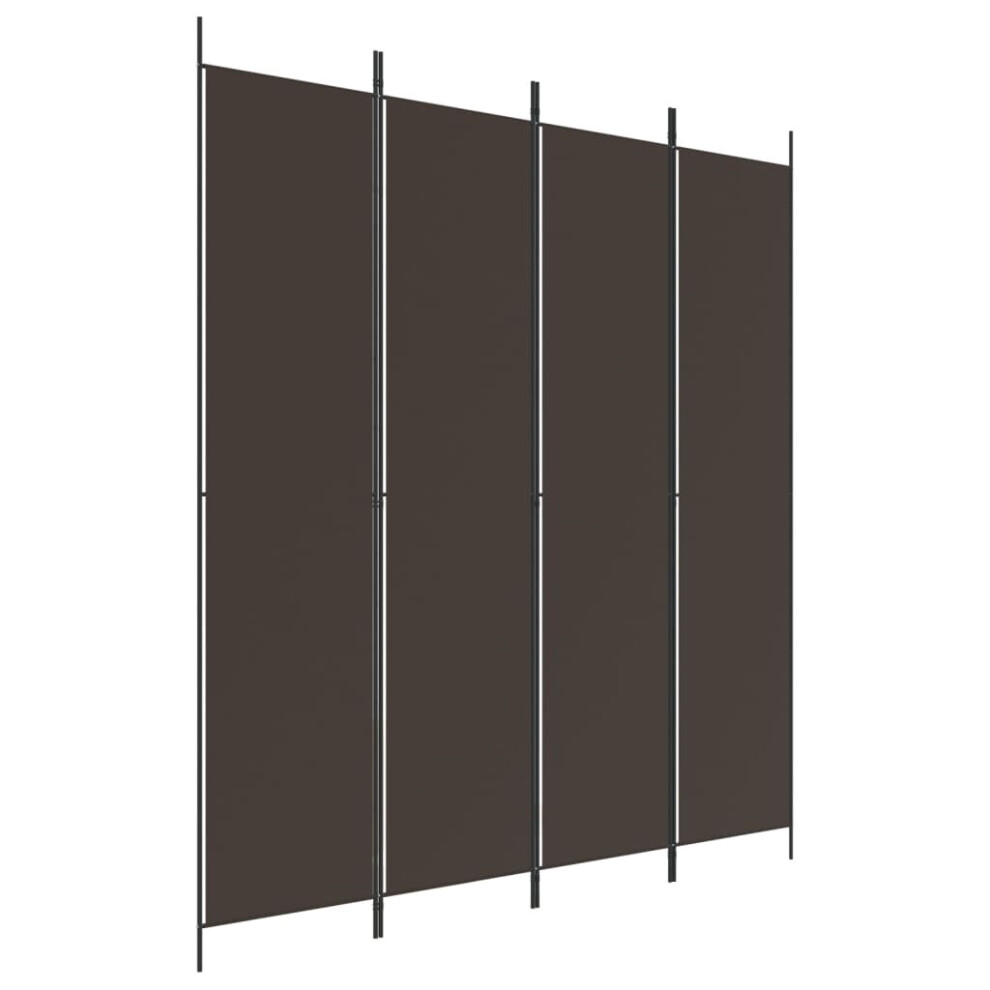 Vidaxl (Brown, 200 X 220 Cm) 6-Panel Room Divider Fabric Privacy Screen Paravent Multi Colours/Sizes