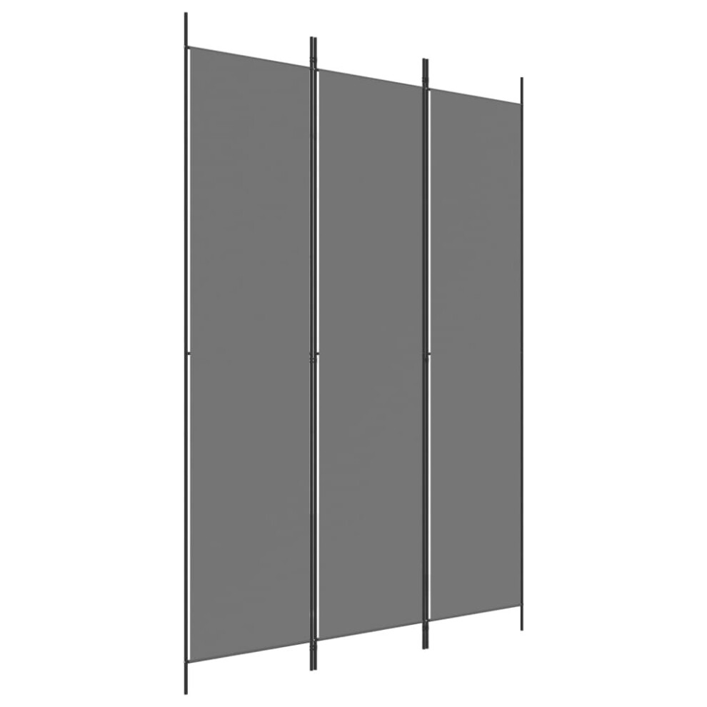 Vidaxl (, 150 X 220 Cm) 6-Panel Room Divider Fabric Privacy Screen Paravent Multi Colours/Sizes Anthracite