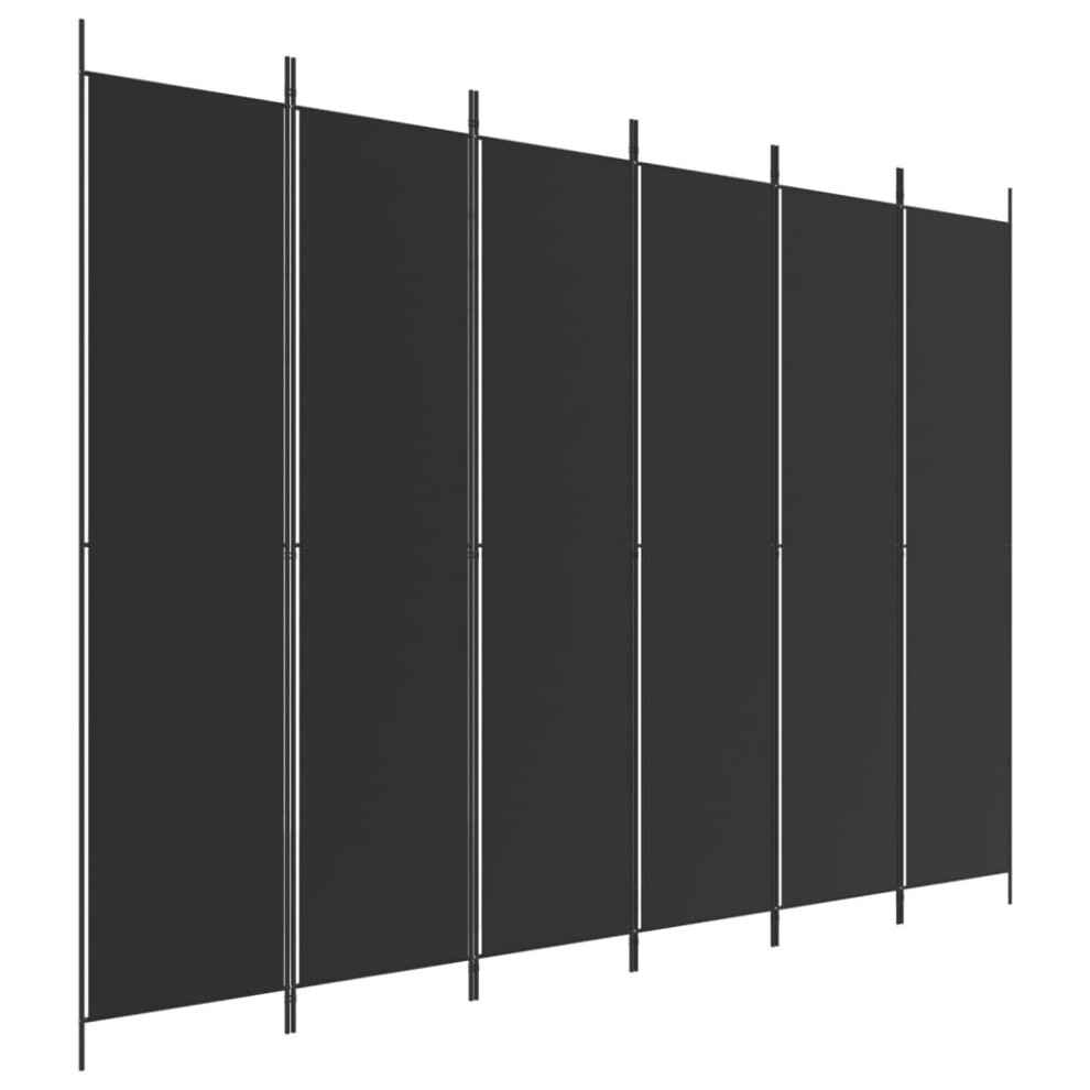 (black, 300 x 220 cm) vidaXL 6-Panel Room Divider Fabric Privacy Screen Paravent Multi Colours/Sizes