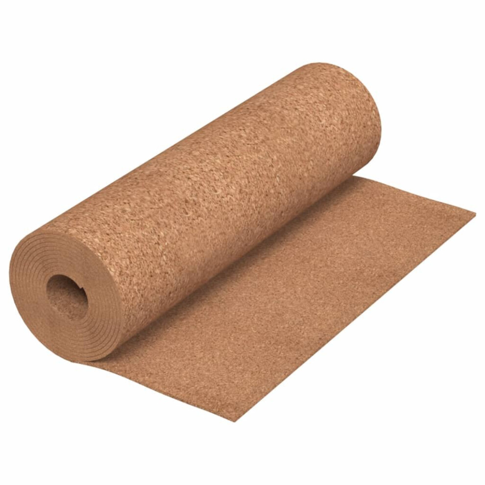 (100 x 500 x 0.8 cm) vidaXL Cork Roll Wallcovering Cork Sheet Insulation Floor Underlay Multi Sizes