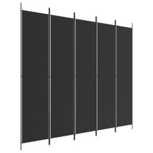 (black, 250 x 220 cm) vidaXL 6-Panel Room Divider Fabric Privacy Screen Paravent Multi Colours/Sizes