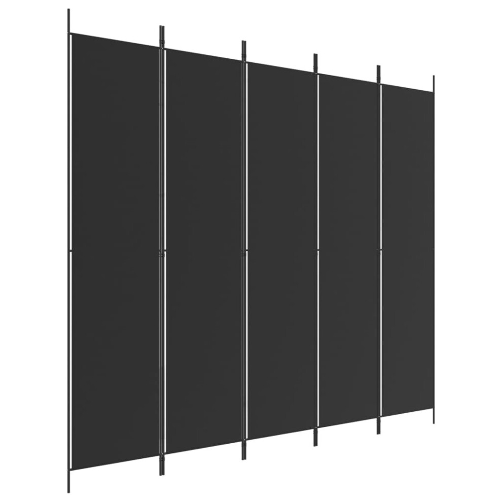 Vidaxl (Black, 250 X 220 Cm) 6-Panel Room Divider Fabric Privacy Screen Paravent Multi Colours/Sizes