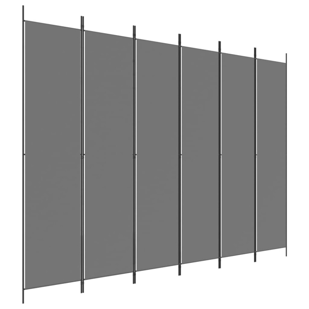 (anthracite, 300 x 220 cm) vidaXL 6-Panel Room Divider Fabric Privacy Screen Paravent Multi Colours/Sizes