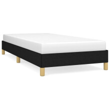 (black, 25 cm/ 3ft single) vidaXL Bed Frame Mattress Foundation Bedroom Upholstered Bed Bedstead Fabric