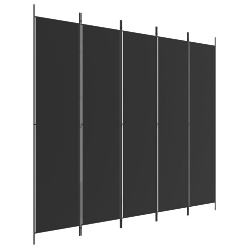 VidaXL (black, 250 x 220 cm) vidaXL 6-Panel Room Divider Fabric Privacy Screen Paravent Multi Colours/Sizes 1