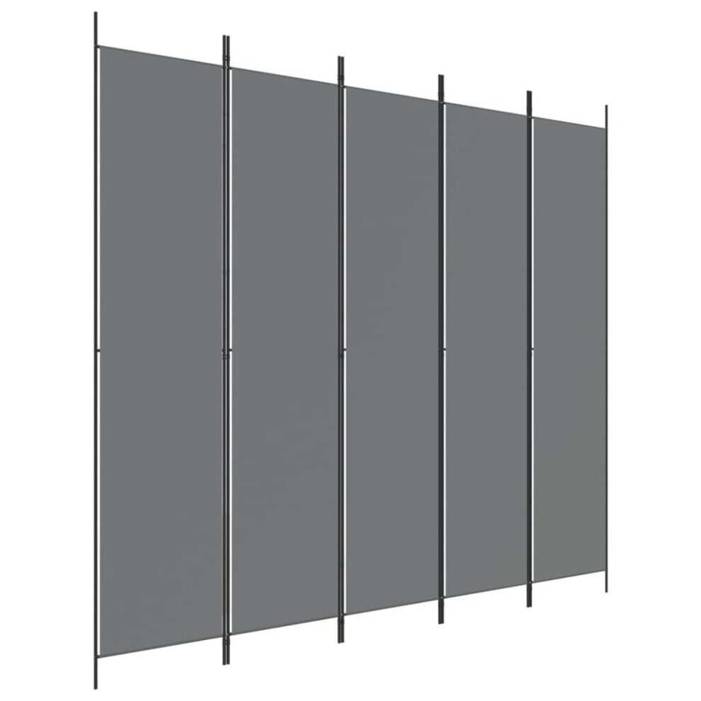 (anthracite, 250 x 220 cm) vidaXL 6-Panel Room Divider Fabric Privacy Screen Paravent Multi Colours/Sizes