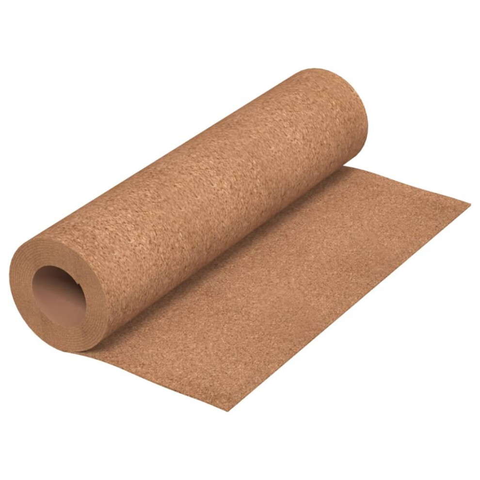 (100 x 500 x 0.5 cm) vidaXL Cork Roll Wallcovering Cork Sheet Insulation Floor Underlay Cork Board