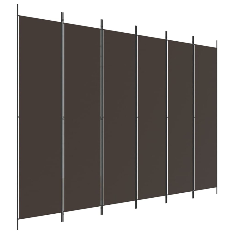 (brown, 300 x 220 cm) vidaXL 6-Panel Room Divider Fabric Privacy Screen Paravent Multi Colours/Sizes-image-OPC-PBD9JQZ-NEW