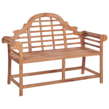 vidaXL Solid Wood Teak Garden Bench Patio Wooden Outdoor Marlboro Bench Chair