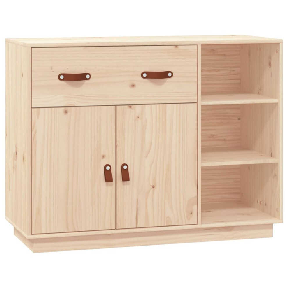(brown) vidaXL Solid Wood Pine Sideboard Home Organiser Side Cabinet Multi Colours