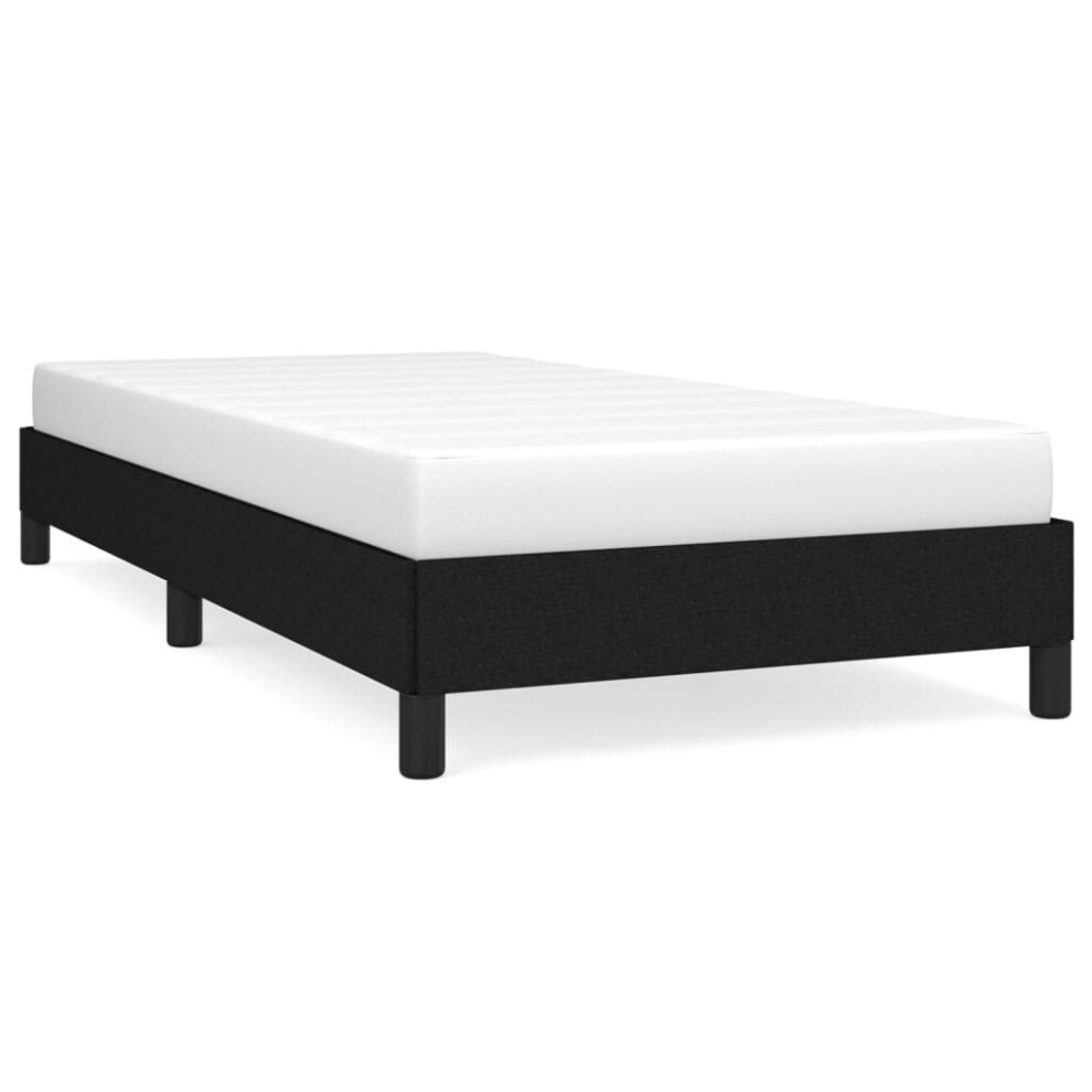 Vidaxl (Black, 25 Cm/ 3Ft Single) Bed Frame Mattress Foundation Bedroom Upholstered Bed Bedstead Fabric