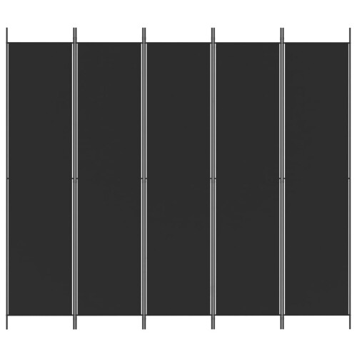 VidaXL (black, 250 x 220 cm) vidaXL 6-Panel Room Divider Fabric Privacy Screen Paravent Multi Colours/Sizes 2