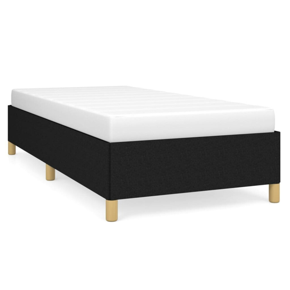 (black, 35 cm/ 3ft single) vidaXL Bed Frame Mattress Foundation Bedroom Upholstered Bed Bedstead Fabric