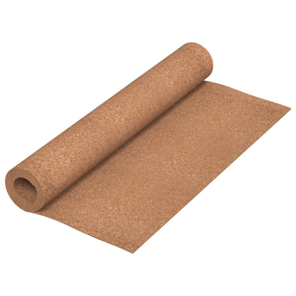(100 x 200 x 0.5 cm) vidaXL Cork Roll Wallcovering Cork Sheet Insulation Floor Underlay Cork Board