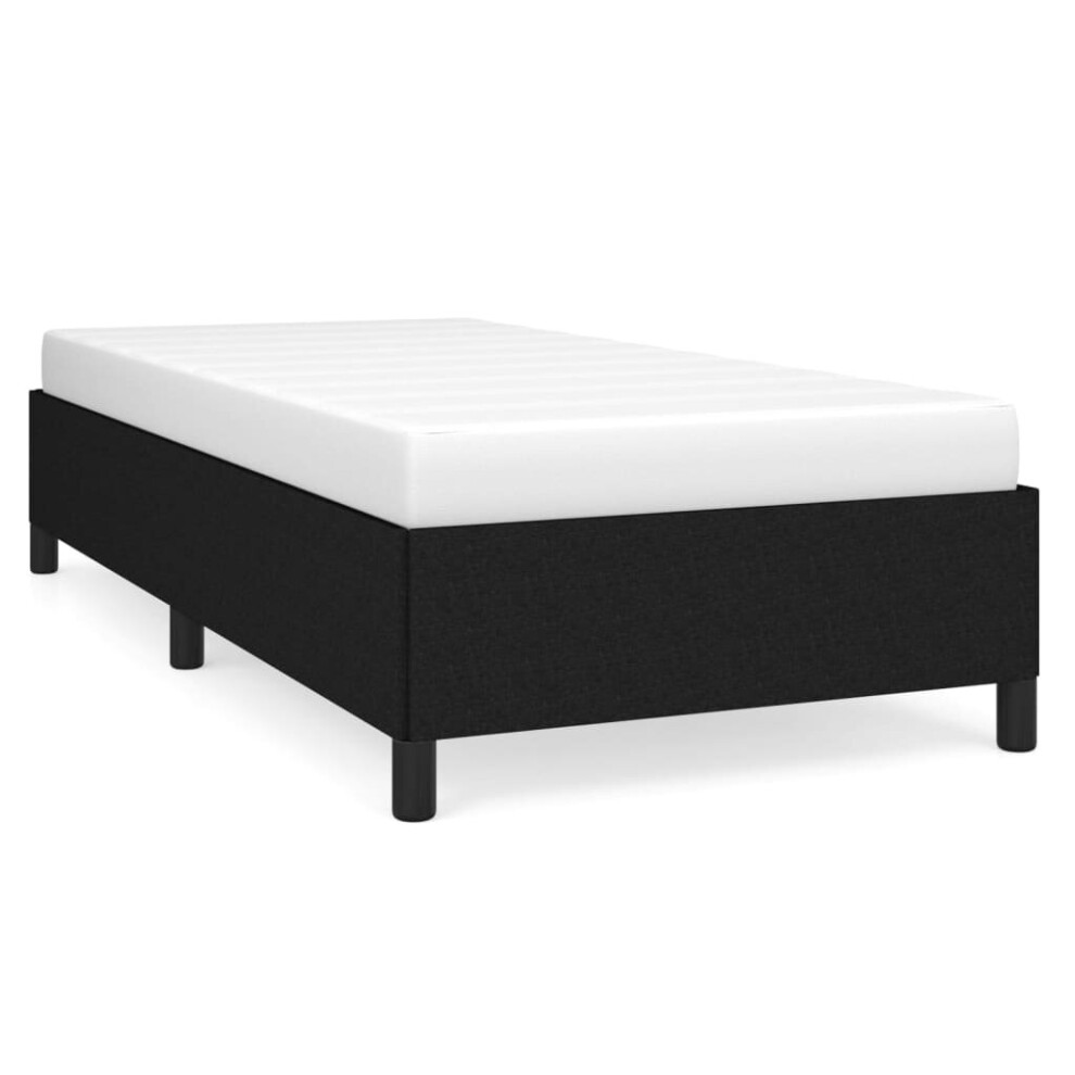 Vidaxl (Black, 35 Cm/ 3Ft Single) Bed Frame Mattress Foundation Bedroom Upholstered Bed Bedstead Fabric