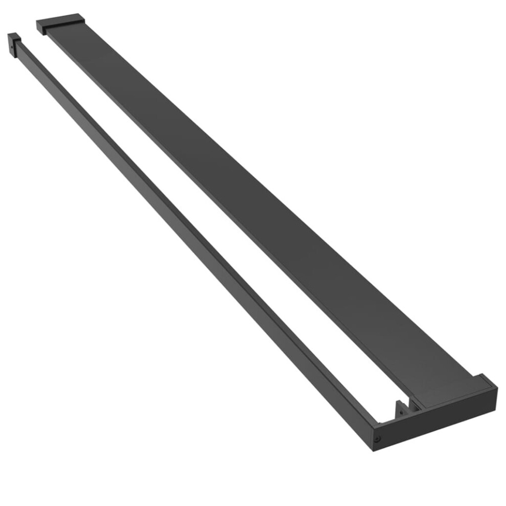 Vidaxl (Black, 118 Cm) Shower Shelf For Walk-In Shower Wall Aluminium Multi Colours/Sizes