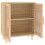 VidaXL (brown) vidaXL Sideboard Storage Cabinet Cupboard Solid Wood Pine and Natural Rattan 5