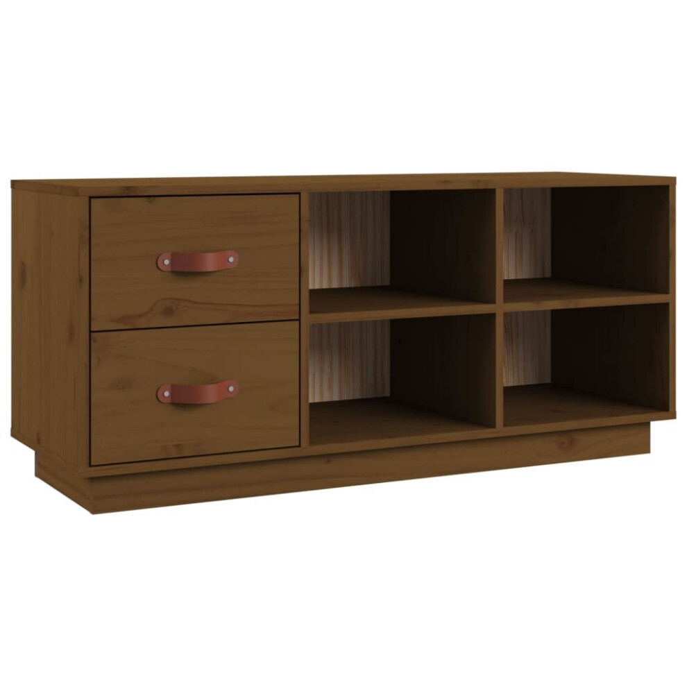 Vidaxl (Honey Brown) Solid Wood Pine Shoe Bench Shoe Storage Cabinet Unit Rack Multi Colours Brown,Yellow