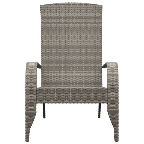 VidaXL vidaXL Adirondack-Gartenstuhl Grau Poly Rattan 2