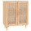 VidaXL (brown) vidaXL Sideboard Storage Cabinet Cupboard Solid Wood Pine and Natural Rattan 2