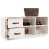 VidaXL (white) vidaXL Solid Wood Pine Shoe Bench Shoe Storage Cabinet Unit Rack Multi Colours 5