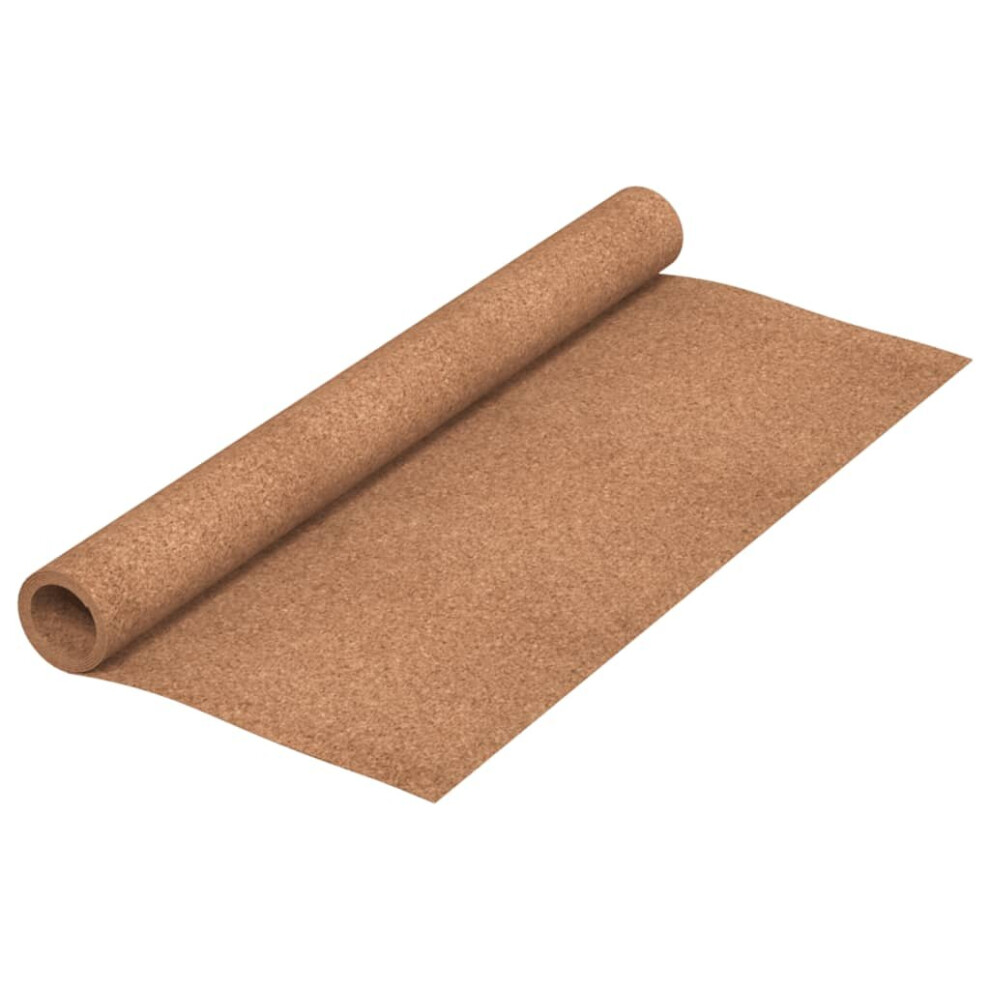 (100 x 200 x 0.2 cm) vidaXL Cork Roll Wallcovering Cork Sheet Insulation Floor Underlay Cork Board