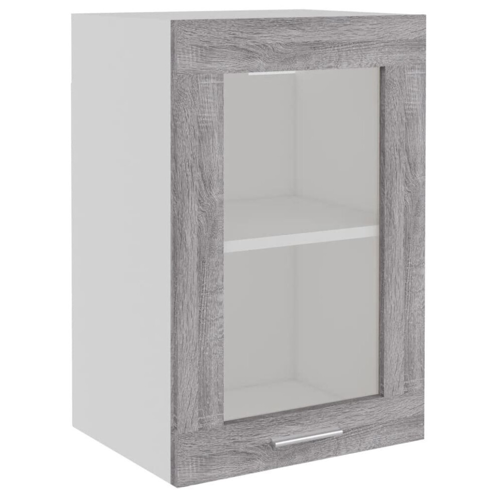 (grey sonoma, hanging glass cabinet 40 cm) vidaXL Kitchen Cabinet Engineered Wood Storage Rack Multi Colours Multi Models