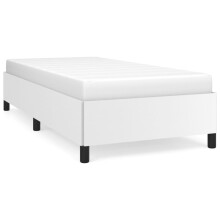 (white, 35 cm/ 3ft single) vidaXL Bed Frame Mattress Foundation Upholstered Bed Bedstead Faux Leather