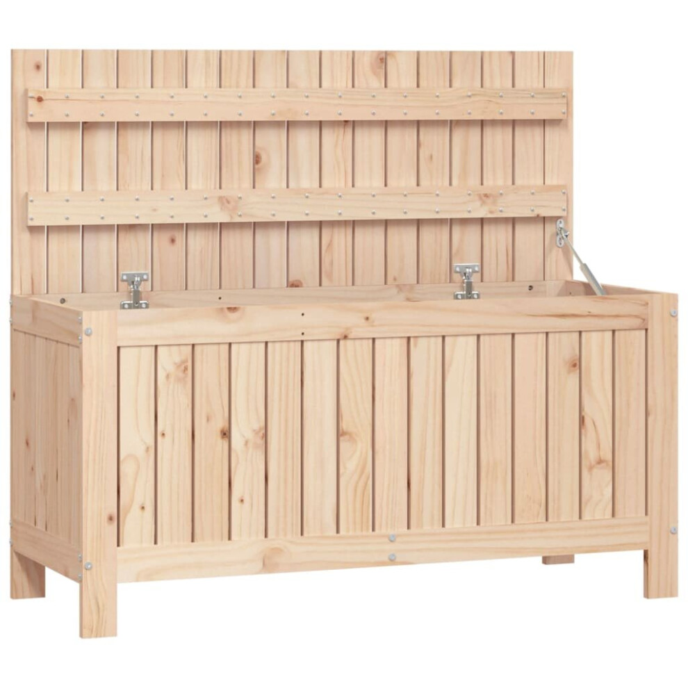 Vidaxl (Natural Pine, 108 X 42.5 X 54 Cm) Garden Storage Box Outdoor Storage Box Tool Shed Patio Solid Wood Pine