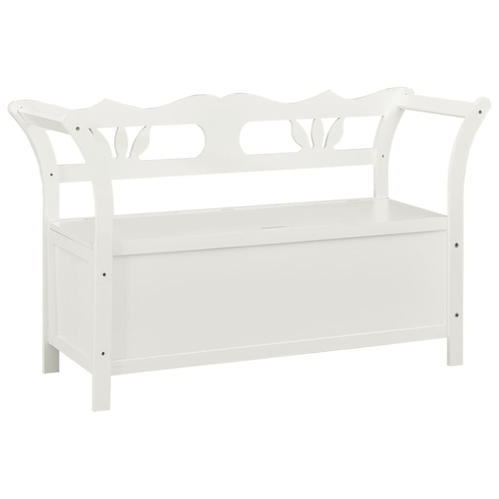 Vidaxl (White) Bench 107X45x75.5 Cm Solid Wood Fir Hall Bench Seat Chair Multi Colours