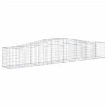 (400 x 50 x 60/80 cm/ 1 pcs) vidaXL Arched Gabion Basket Stone Basket Gabion Retaining Wall Galvanised Iron
