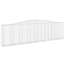 (400 x 30 x 100/120 cm/ 1 pcs) vidaXL Arched Gabion Basket Stone Basket Gabion Retaining Wall Galvanised Iron
